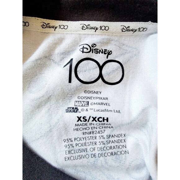 Disney XS 100 Years Character Mash Up Pajama Top Pixar Fleece LS - Picture 7 of 7